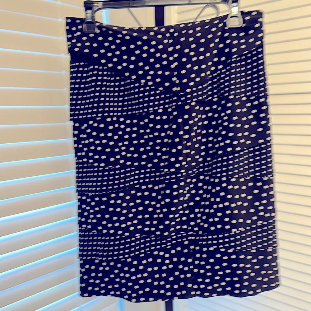 Black white polka dot skirt